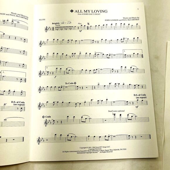Lennon McCartney Solos for Flute Book + CD Beatles Play Along Series Sheet Music - Picture 9 of 16